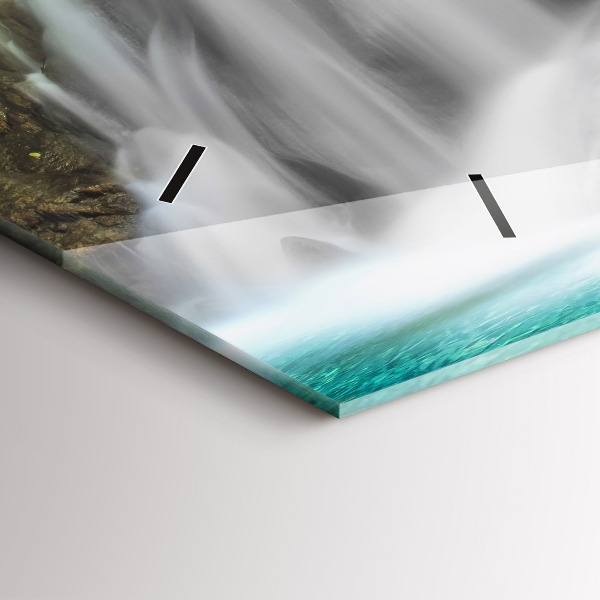 Horizontal wall clock Waterfall in Thailand