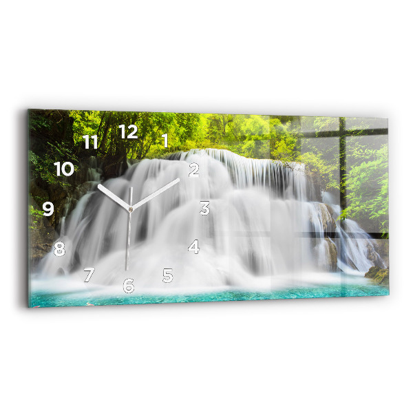 Horizontal wall clock Waterfall in Thailand