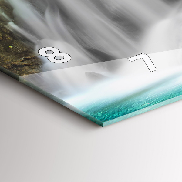 Horizontal wall clock Waterfall in Thailand