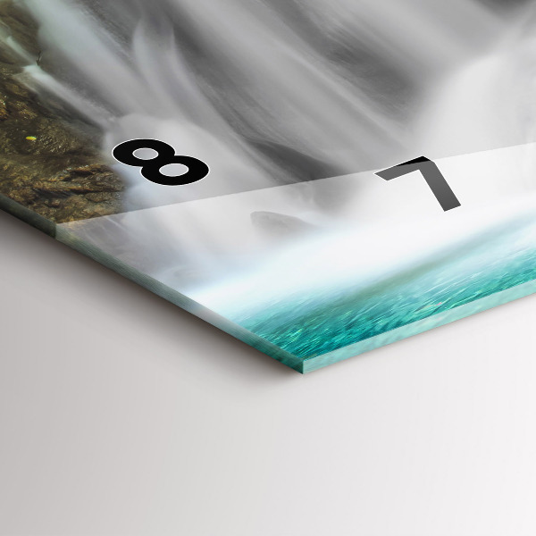 Horizontal wall clock Waterfall in Thailand