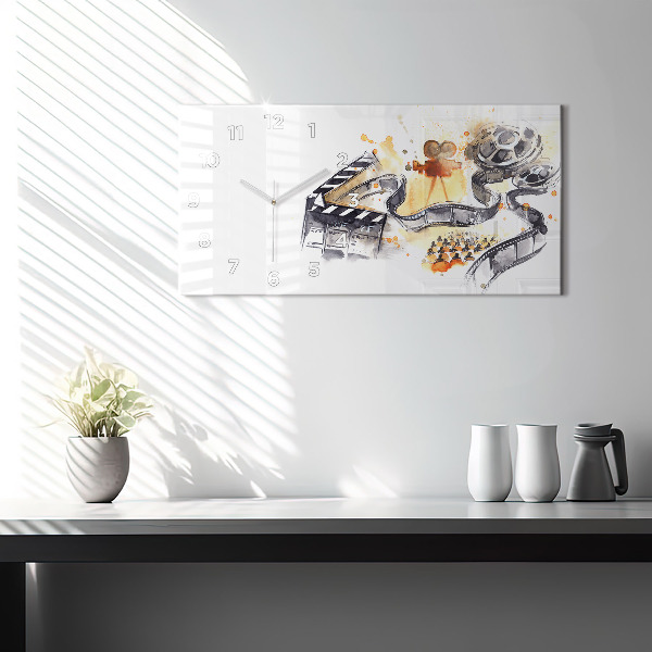 Horizontal wall clock Cinematography camera
