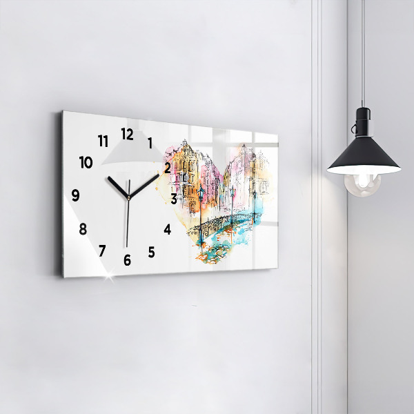 Horizontal wall clock Painted Architecture