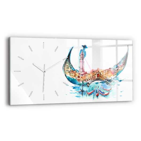 Horizontal wall clock Italy - Venetian Gondola