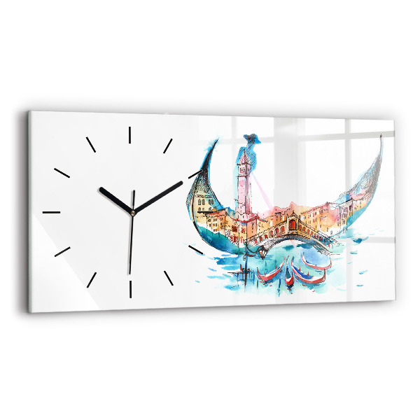 Horizontal wall clock Italy - Venetian Gondola