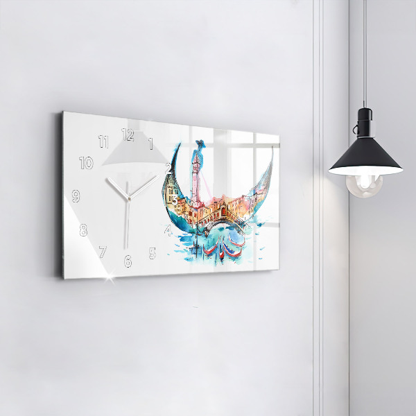 Horizontal wall clock Italy - Venetian Gondola
