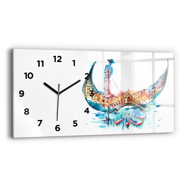 Horizontal wall clock Italy - Venetian Gondola