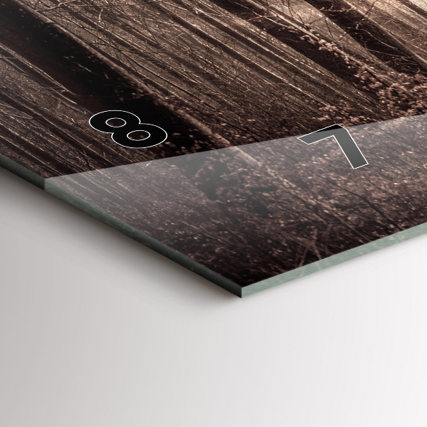 Horizontal wall clock Forest path in sepia
