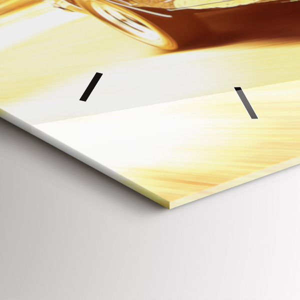 Horizontal wall clock Classic old car