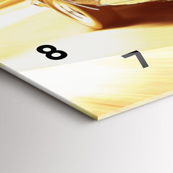 Horizontal wall clock Classic old car