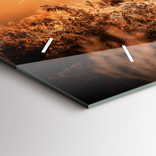 Horizontal wall clock Deer at sunrise