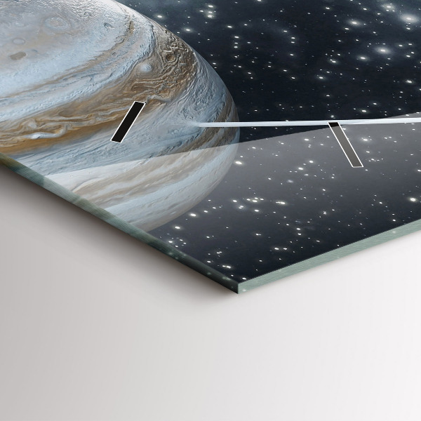 Horizontal wall clock The solar system