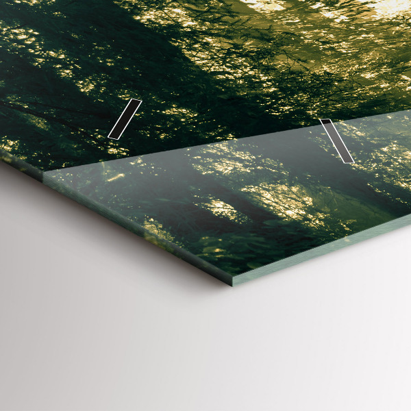 Horizontal wall clock Sun Rays Forest