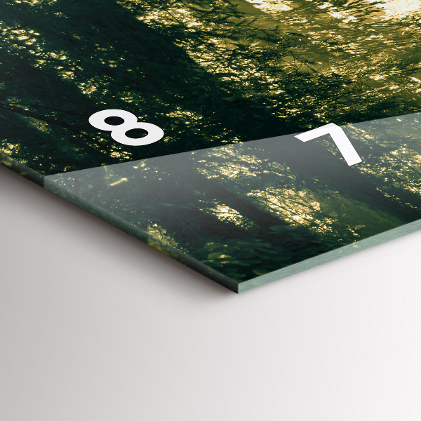 Horizontal wall clock Sun Rays Forest