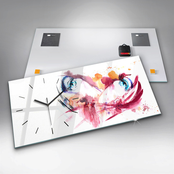 Horizontal wall clock Romantic couple