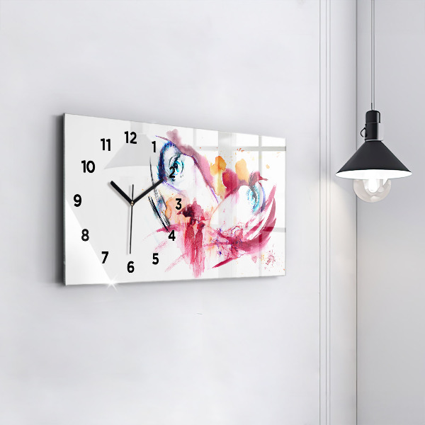 Horizontal wall clock Romantic couple