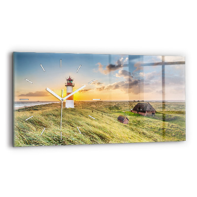 Horizontal wall clock Lighthouse