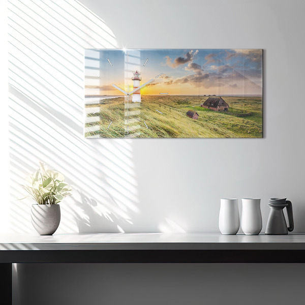 Horizontal wall clock Lighthouse