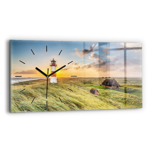 Horizontal wall clock Lighthouse