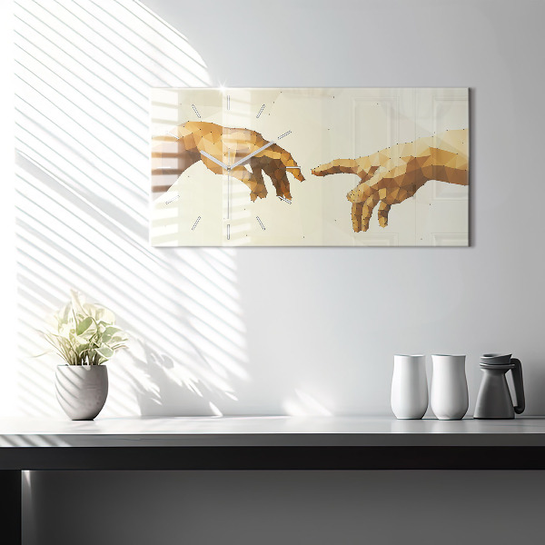 Horizontal wall clock Creation of Adam