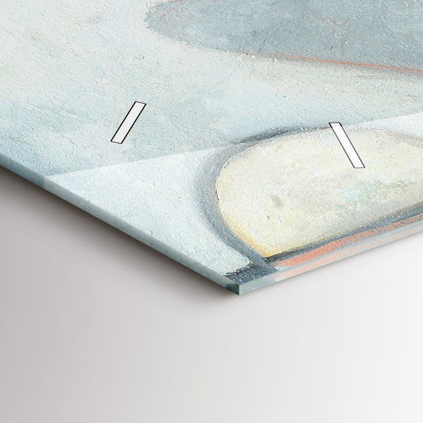 Horizontal wall clock Abstract painting