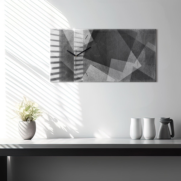 Horizontal wall clock Geometric abstraction