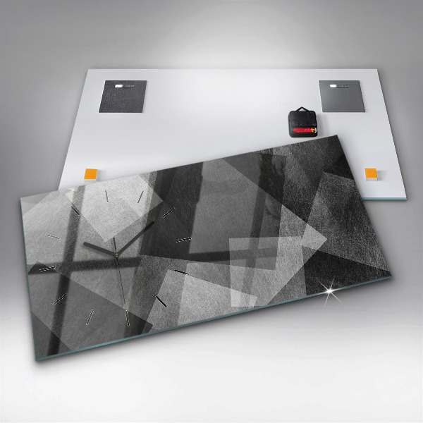 Horizontal wall clock Geometric abstraction