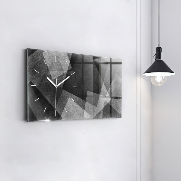Horizontal wall clock Geometric abstraction