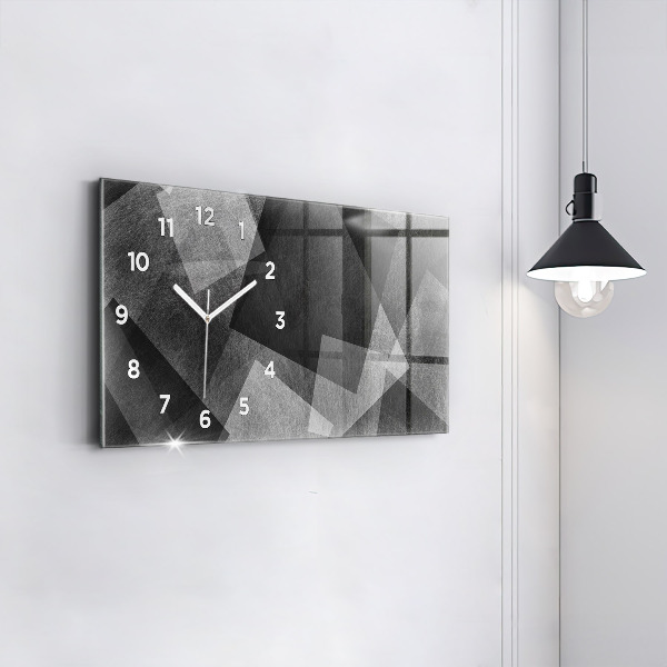 Horizontal wall clock Geometric abstraction