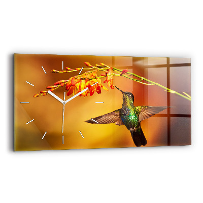 Horizontal wall clock Hummingbird Bird