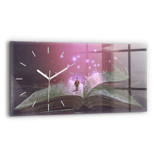Horizontal wall clock Abstraction book
