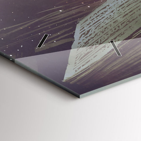 Horizontal wall clock Abstraction book