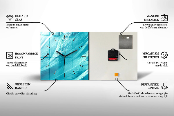 Horizontal wall clock Abstraction book