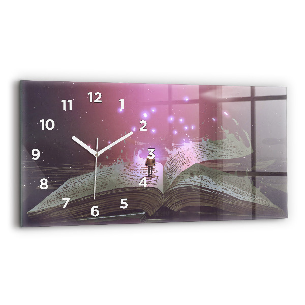 Horizontal wall clock Abstraction book