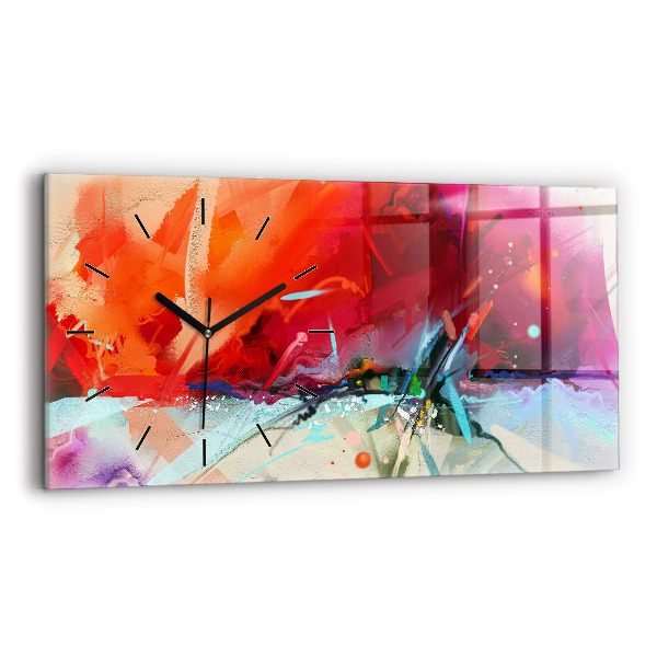 Horizontal wall clock Rows of spices