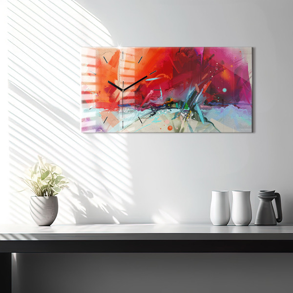 Horizontal wall clock Rows of spices