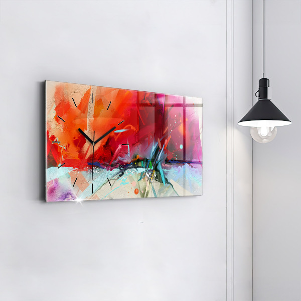 Horizontal wall clock Rows of spices