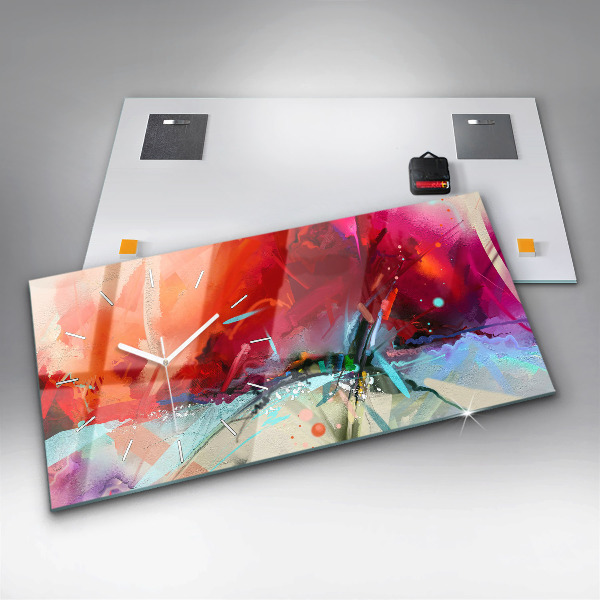 Horizontal wall clock Rows of spices