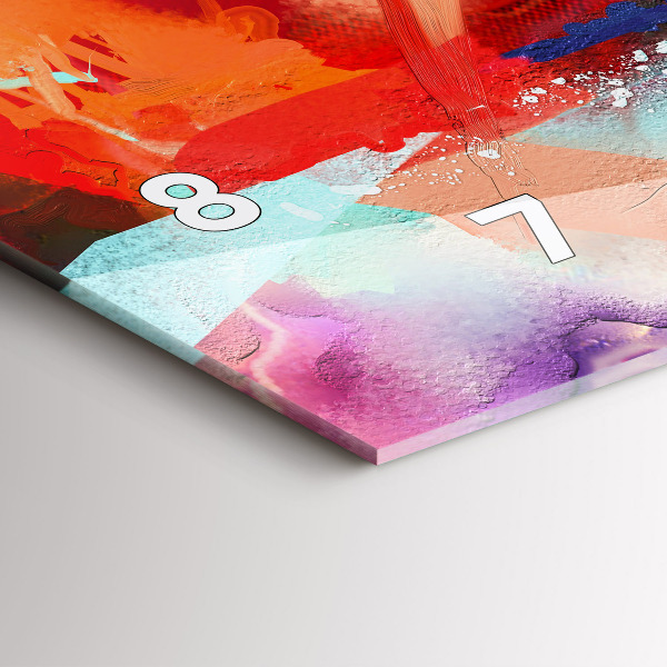 Horizontal wall clock Rows of spices