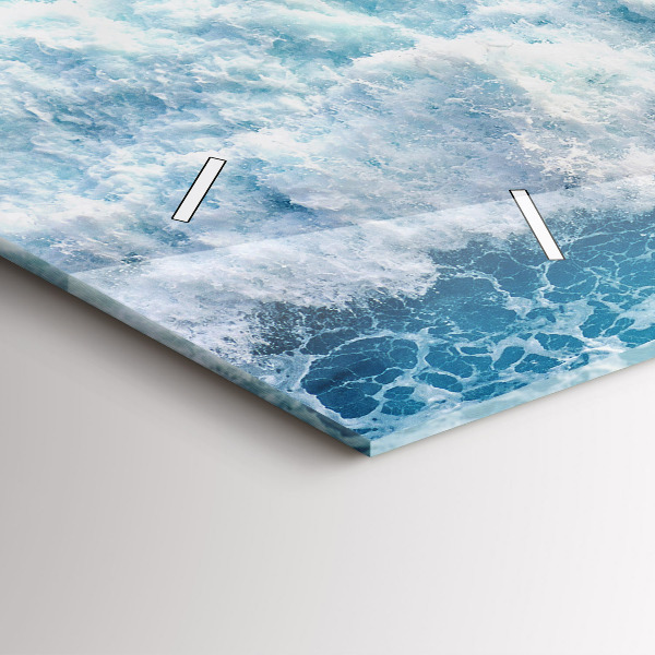 Horizontal wall clock Waves Sea