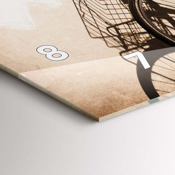 Horizontal wall clock Italian bike