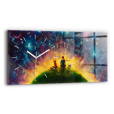 Horizontal wall clock Abstraction The Little Prince