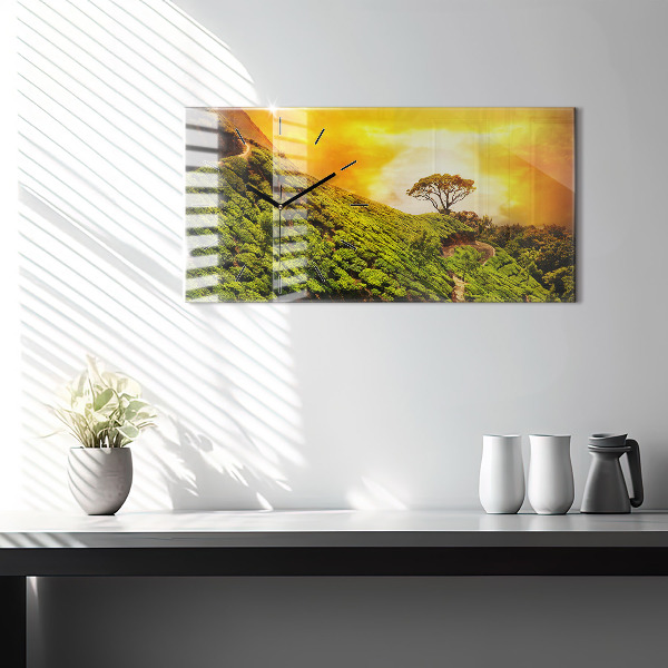 Horizontal wall clock Tea Hill