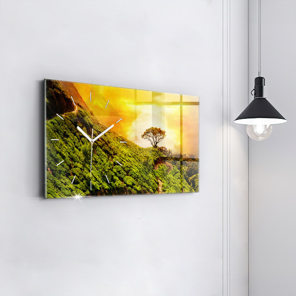Horizontal wall clock Tea Hill
