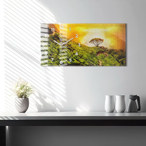 Horizontal wall clock Tea Hill