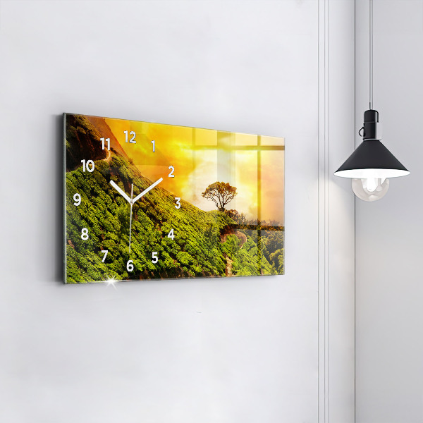Horizontal wall clock Tea Hill
