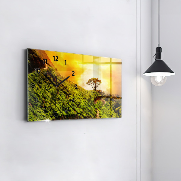 Horizontal wall clock Tea Hill