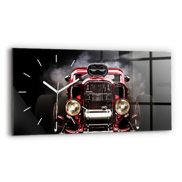 Horizontal wall clock Old vintage car