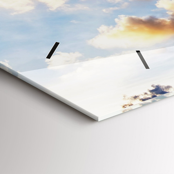 Horizontal wall clock Cloud Plane