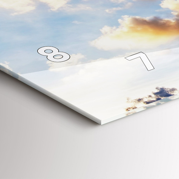 Horizontal wall clock Cloud Plane