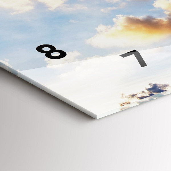 Horizontal wall clock Cloud Plane